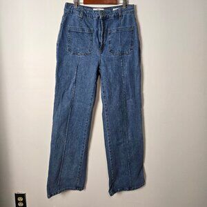 Cotton On Size 8 Patch Pocket Flare Leg Jeans Petite Pocket High-Waisted